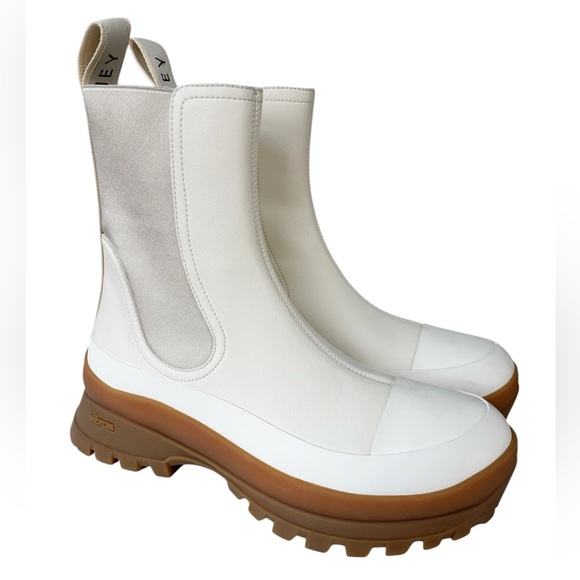 STELLA MCCARTNEY Trace Chelsea Boots in Cream Size EU41=US11B New - Picture 5 of 16